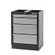 Werkbank set met hardhouten werkblad, gereedschapskast, afvalbak, gereedschapsbord - 10 laden - 272 x 46 x 94,5 / 199,5 cm