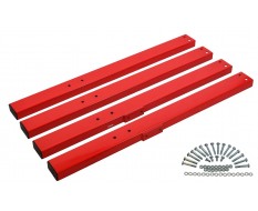 Set hoge rode poten voor werkbank PP-T 0445, 0446 en 0447