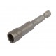 Dop bit adapter 1/4" sleutelwijdte 11 mm. lengte 65 mm. - magnetische adapter voor boormachine