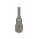 Dop bit adapter 1/4" sleutelwijdte 11 mm. lengte 65 mm. - magnetische adapter voor boormachine