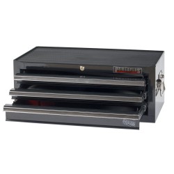 Werkbank zwart 200 cm met zinken werkblad en 2 gereedschapskisten