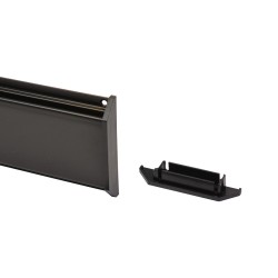 Set van 2 kunststof eindkappen voor ophangstrip PP-T 0850 Set van 2 kunststof eindkappen voor ophangstrip PP-T 0850