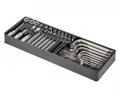 Inwendige torx - uitwendige torx doppenset - L torx set 52 delig in kunststof module voor gereedschapswagen