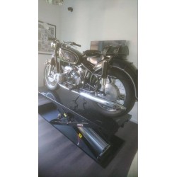 Extra brede heftafel motorfiets pneumatisch zwart