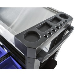 Gereedschapswagen zwart 7 laden + lade met magazijnbakjes - 110 x 48 x 101 cm Gereedschapswagen zwart 7 laden + lade met magazijnbakjes - 110 x 48 x 101 cm