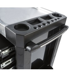 Gevulde gereedschapswagen zwart 7 laden 72 x 48 x 101 cm