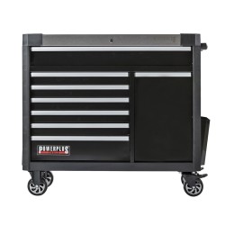 Gevulde gereedschapswagen zwart 7 laden + lade met magazijnbakjes - 110 x 48 x 101 cm