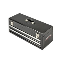 Gereedschapskist zwart, gevuld met 84 delen gereedschap in foam inleg