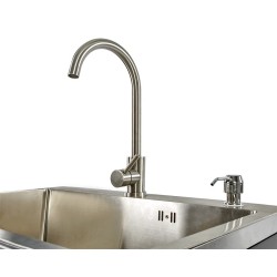 Werkplaatskast met 2 deuren incl. RVS  wasbak en kraan 68 x 46 x 95 cm