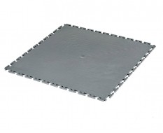 PVC kliktegel grijs 500 x 500 x 6 mm. Vloertegel voor industrieel gebruik - hamerslag anti slip profiel