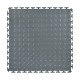 PVC kliktegel grijs 500 x 500 x 7 mm. - Industriële werkplaatstegel met ronde noppen