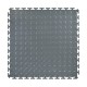 PVC kliktegel grijs 500 x 500 x 7 mm. - Industriële werkplaatstegel met ronde noppen