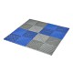 Open kliktegel blauw 400 x 400 x 18 mm. - harde kunststof tegel met open structuur