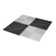 Open kliktegel zwart 400 x 400 x 18 mm. - harde kunststof tegel met open structuur