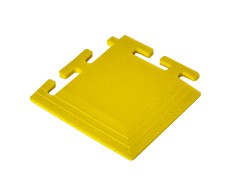 PVC hoekstuk geel 100 x 100 x 6 mm. voor Industriële kliktegels 1811 en 1812