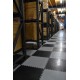 PVC kliktegel grijs 500 x 500 x 6 mm. Vloertegel voor industrieel gebruik - hamerslag anti slip profiel