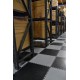 PVC kliktegel zwart 500 x 500 x 6 mm. Vloertegel voor industrieel gebruik - hamerslag anti slip profiel