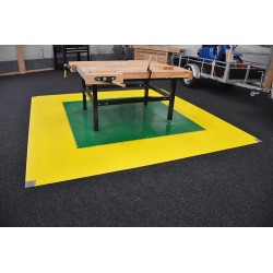 PVC oprijrand geel - oplooprand 500 x 100 mm. voor Industriële PVC kliktegel