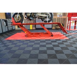 Open kliktegel zwart 400 x 400 x 18 mm. - harde kunststof tegel met open structuur Open kliktegel zwart 400 x 400 x 18 mm. - harde kunststof tegel met open structuur