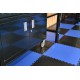 PVC kliktegel zwart 500 x 500 x 6 mm. Vloertegel voor industrieel gebruik - hamerslag anti slip profiel