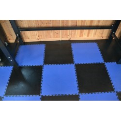 PVC kliktegel blauw 500 x 500 x 6 mm. Vloertegel voor industrieel gebruik - hamerslag anti slip profiel