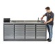 Professionele werkbank – montagetafel 215 x 70 x 95 cm. met 24 laden