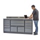 Professionele werkbank – montagetafel 183 x 70 x 95 cm. met 17 laden