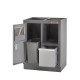 Werkbank set met MDF werkblad met RVS plaat omkleed - 6 laden - 204 x 46 x 94,6 cm. Werkbank met laden - ladenblok