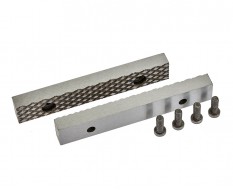 Set van 2 stuks 125 mm verwisselbare geharde bekken voor bankschroef 1627C incl. 4 schroeven