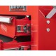 Gereedschapswagen rood, 9 laden gevuld met gereedschap in foam inleg