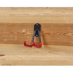 Dubbele wandhaak – ophangbeugel van metaal 6 x 12,5 x 13,5 cm