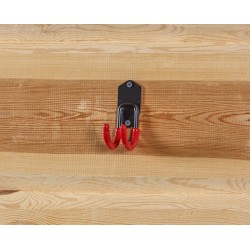 Dubbele wandhaak – ophangbeugel van metaal 4 x 7 x 12 cm. halfrond Dubbele wandhaak – ophangbeugel van metaal 4 x 7 x 12 cm. halfrond