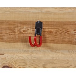 Dubbele wandhaak – ophangbeugel van metaal 4 x 10 x 14 cm. licht gebogen.- ovaal Dubbele wandhaak – ophangbeugel van metaal 4 x 10 x 14 cm. licht gebogen.- ovaal