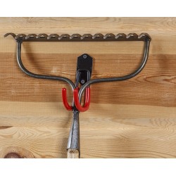 Dubbele wandhaak – ophangbeugel van metaal 4 x 10 x 14 cm. licht gebogen.- ovaal Dubbele wandhaak – ophangbeugel van metaal 4 x 10 x 14 cm. licht gebogen.- ovaal