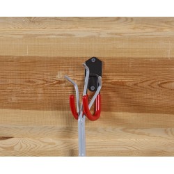 Dubbele wandhaak – ophangbeugel van metaal 4 x 10 x 14 cm. licht gebogen.- ovaal Dubbele wandhaak – ophangbeugel van metaal 4 x 10 x 14 cm. licht gebogen.- ovaal