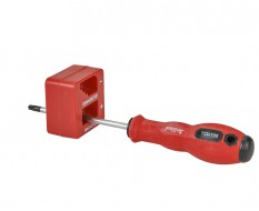 Schroevendraaier magnetiseren – de – magnetiseren - magnetisch maken. Rood - ABS