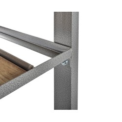 Werkbank 100 cm met hardhouten blad en gereedschapskist - grijs