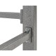 Werkbank grijs 150 cm met hardhouten blad - open model