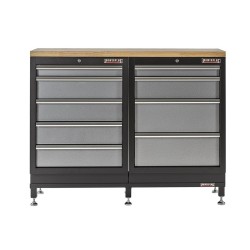 Onderframe met in hoogte verstelbare pootjes voor twee premium line kasten