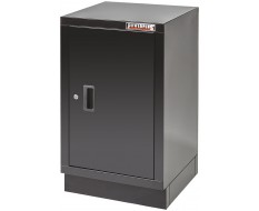 Werkplaatskast zwart met zwarte voet 48 x 46 x 84,4 cm met 1 deur