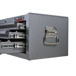 Gereedschapskist grijs 3 laden met quicklock