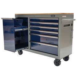 Gereedschapswagen – verrijdbare werkbank met 7 laden en gereedschapskast afm.117 x 46 x 94 cm Gereedschapswagen – verrijdbare werkbank met 7 laden en gereedschapskast afm.117 x 46 x 94 cm