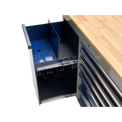 Gereedschapswagen – verrijdbare werkbank met 7 laden en gereedschapskast afm.117 x 46 x 94 cm Gereedschapswagen – verrijdbare werkbank met 7 laden en gereedschapskast afm.117 x 46 x 94 cm