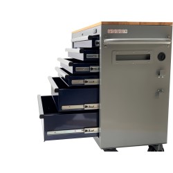 Gereedschapswagen – verrijdbare werkbank met 7 laden en gereedschapskast afm.117 x 46 x 94 cm Gereedschapswagen – verrijdbare werkbank met 7 laden en gereedschapskast afm.117 x 46 x 94 cm