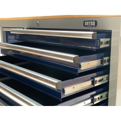 Gereedschapswagen – verrijdbare werkbank met 7 laden en gereedschapskast afm.117 x 46 x 94 cm Gereedschapswagen – verrijdbare werkbank met 7 laden en gereedschapskast afm.117 x 46 x 94 cm