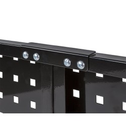 Werkbank met achterwand – Werkbank set 2 meter, kleur zwart.