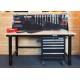 Werkplaatsinrichting, Complete werkplek - Werkbank Set zwart type 5