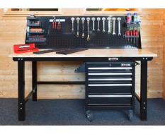 Werkplaatsinrichting, Complete werkplek - Werkbank Set zwart type 5