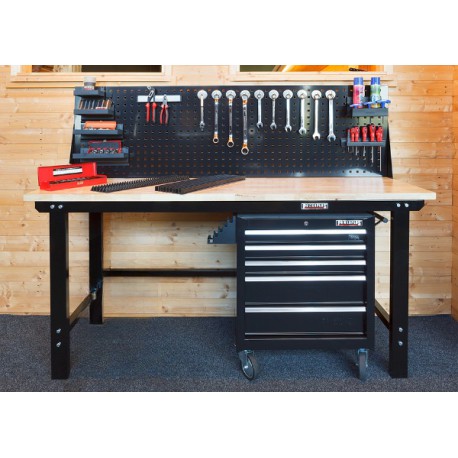 Werkplaatsinrichting, Complete werkplek - Werkbank Set zwart type 5