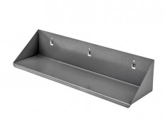 Stalen legbord 38 x 10 x 8 cm. voor gereedschap gatenwand of wandbord